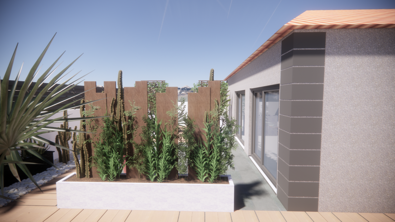 Décoration extérieur d'une cuisine extérieure à Béziers 34500 en Occitanie