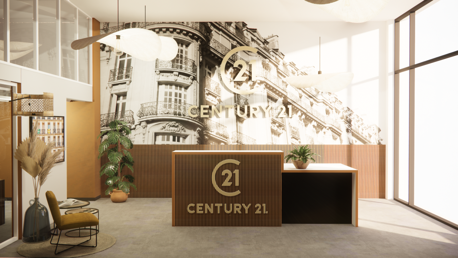 Aménagement d'une agence immobilière Préconisation de Décoration Visuelle pour l'agence 