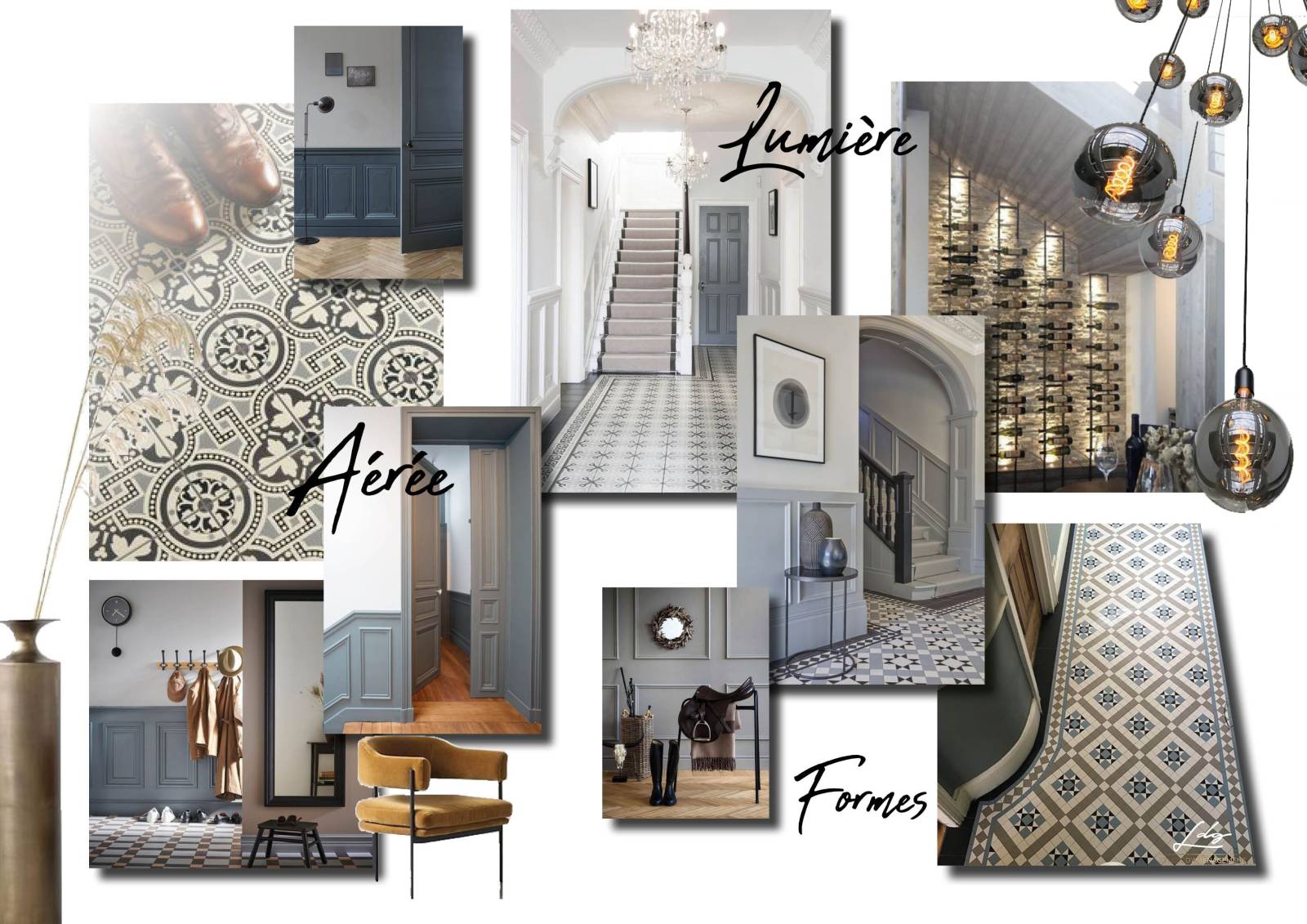 Création de planche tendance par un architecte intérieur pour votre entrée à Béziers 34500 en Occitanie