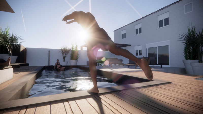 Vue photoréaliste d'une piscine pour un aménagement à Béziers 34500 en Occitanie