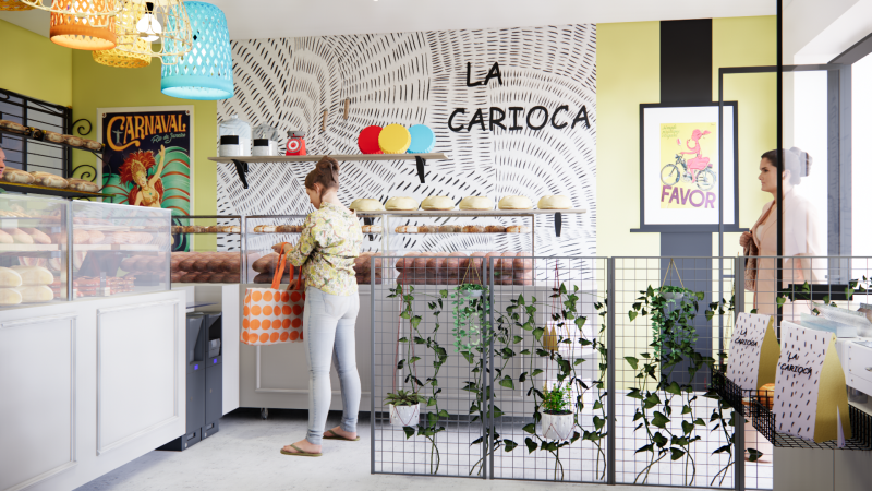 Aménagement & merchandising dans une boulangerie sur les quais de Sète dans l'Hérault