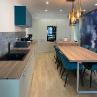 Notre zone d'activité pour ce service Aménagement de cuisine ouverte sur salon avec pose d’électroménagers encastrés et mobiliers à